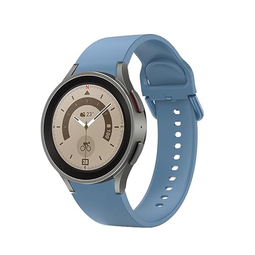 System-S Armband 20 mm aus Silikon für Samsung Galaxy Watch 5 4 Smartwatch in Blau von System-S