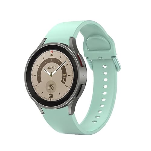 System-S Armband 20 mm aus Silikon für Samsung Galaxy Watch 5 4 Smartwatch in Grün von System-S