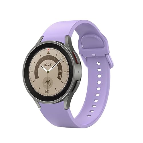 System-S Armband 20 mm aus Silikon für Samsung Galaxy Watch 5 4 Smartwatch in Lila von System-S