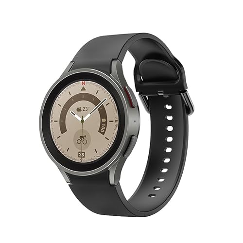 System-S Armband 20 mm aus Silikon für Samsung Galaxy Watch 5 4 Smartwatch in Schwarz von System-S