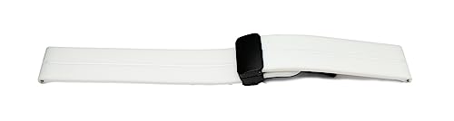 System-S Armband 20 mm aus Silikon mit Kippfaltschließe für Smartwatch in Weiß von System-S