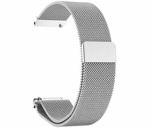 System-S Armband 22 mm Milanaise aus Metall für Huawei Watch Smartwatch in Grau von System-S