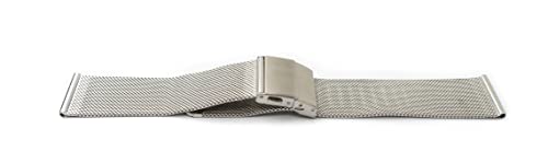 System-S Armband Milanaise aus Metall für Fitbit Versa 3 2 Sense Smartwatch für Herren von System-S