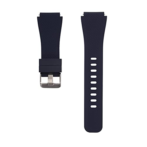 System-S Armband flexibel aus Silikon 20mm für Huawei Watch 2 Smartwatch Dunkelblau von System-S