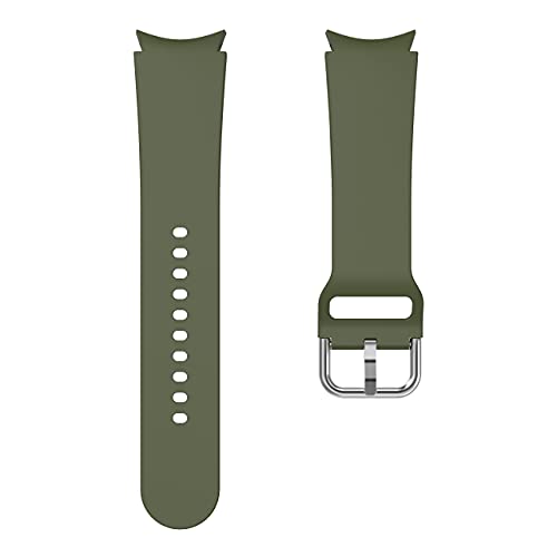 System-S Armband flexibel aus Silikon 20mm für Samsung Galaxy Watch 4 Smartwatch Grün von System-S