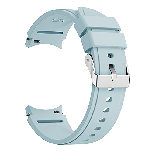System-S Armband flexibel aus Silikon 20mm für Samsung Galaxy Watch 4 Smartwatch Hellblau von System-S