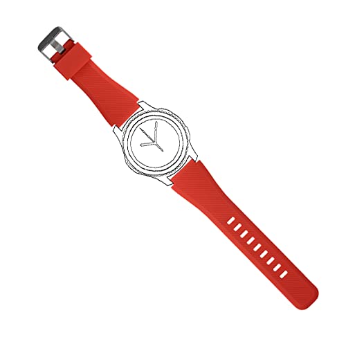 System-S Armband flexibel aus Silikon 20mm für Samsung Galaxy Watch 4 Smartwatch Rot von System-S