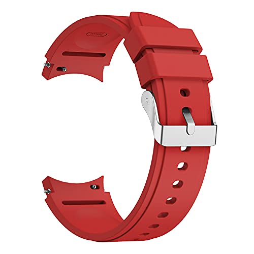 System-S Armband flexibel aus Silikon 20mm für Samsung Galaxy Watch 4 Smartwatch Rot von System-S