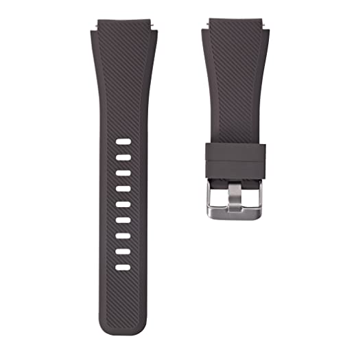 System-S Armband flexibel aus Silikon 22mm für Samsung Gear S3 Smartwatch in Braun von System-S