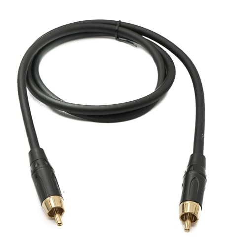 System-S Audio Cinch RCA Kabel 100 cm 1 polig Stecker zu Stecker Adapter in Schwarz System-S Audio Cinch RCA Kabel 100 cm 1 polig Stecker zu Stecker Adapter in Schwarz von System-S