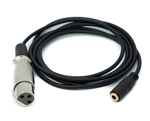 System-S Audio Kabel 1,5 m 3.5 mm Klinke Buchse zu XLR 3 polig Buchse AUX Adapter Schwarz von System-S