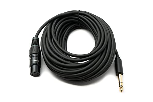 System-S Audio Kabel 10 m XLR 3 polig Buchse zu 6.35 mm Klinke Stecker AUX Adapter von System-S
