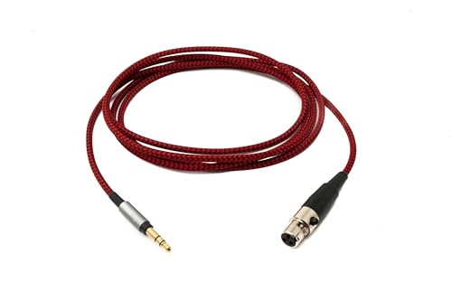 System-S Audio Kabel 150 cm 3.5 mm Klinke Stecker zu Mini XLR Buchse geflochten in Rot von System-S