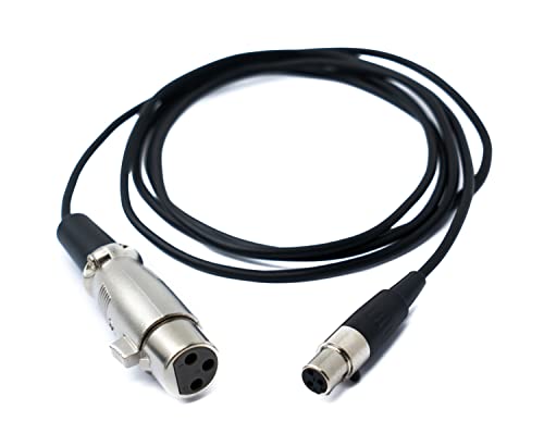 System-S Audio Kabel 150 cm Mini XLR 3 polig Buchse zu XLR 3 polig Buchse Adapter Schwarz von System-S