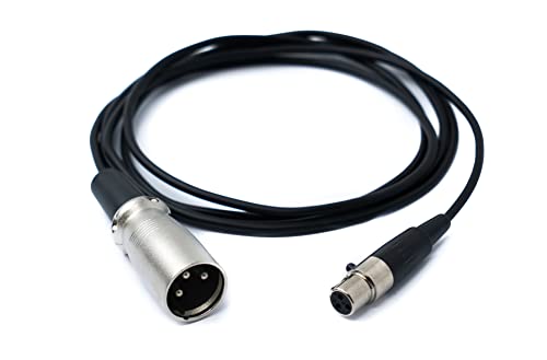System-S Audio Kabel 150cm Mini XLR 3 polig Buchse zu XLR 3 polig Stecker Adapter Schwarz von System-S