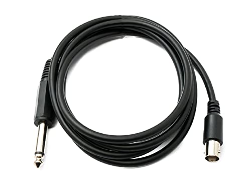 System-S Audio Kabel 180 cm 6.35 mm Klinke Stecker zu BNC Stecker AUX Adapter in Schwarz von System-S