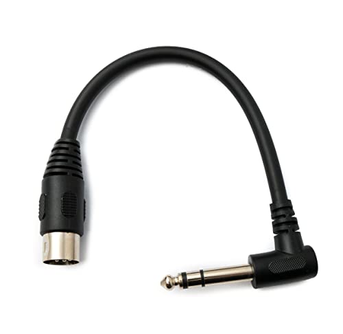 System-S Audio Kabel 20 cm XLR 5 polig Stecker zu 6.35 mm Klinke Stecker Winkel AUX von System-S