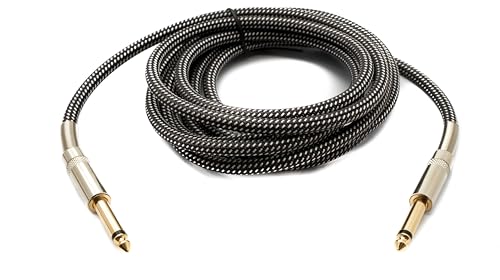 System-S Audio Kabel 3 m 6.35 mm Klinke Stecker zu Stecker Nylon geflochten Knickschutz AUX Adapter System-S Audio Kabel 3 m 6.35 mm Klinke Stecker zu Stecker Nylon geflochten Knickschutz AUX Adapter von System-S