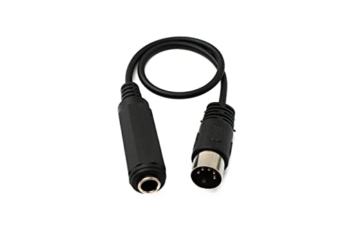 System-S Audio Kabel 30 cm XLR 5 polig Stecker zu 6.35 mm Klinke Buchse AUX Adapter von System-S