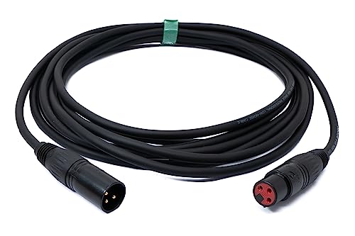 System-S Audio Kabel 5 m XLR 3 polig Stecker zu Buchse AUX Adapter in Schwarz von System-S