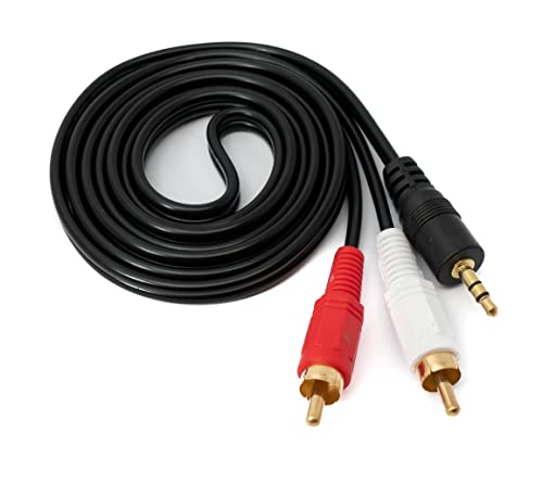 System-S Cinch 2 RCA Kabel 1,5m Stecker zu AUX 3,5 mm Klinke Stecker Stereo AV in Schwarz System-S Cinch 2 RCA Kabel 1,5m Stecker zu AUX 3,5 mm Klinke Stecker Stereo AV in Schwarz von System-S