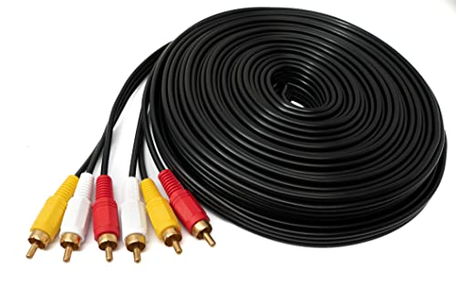 System-S Cinch 3 RCA Kabel 15 m Stecker zu Stecker Stereo & Composite AV Adapter Schwarz System-S Cinch 3 RCA Kabel 15 m Stecker zu Stecker Stereo & Composite AV Adapter Schwarz von System-S