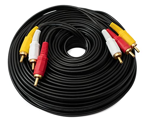 System-S Cinch 3 RCA Kabel 20 m Stecker zu Stecker Stereo & Composite AV Adapter Schwarz System-S Cinch 3 RCA Kabel 20 m Stecker zu Stecker Stereo & Composite AV Adapter Schwarz von System-S