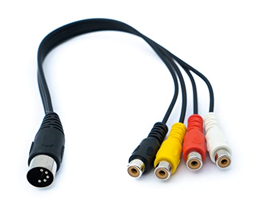 System-S Cinch 4 RCA Kabel 30 cm Buchse zu DIN 5 polig Stecker Stereo Adapter Schwarz System-S Cinch 4 RCA Kabel 30 cm Buchse zu DIN 5 polig Stecker Stereo Adapter Schwarz von System-S