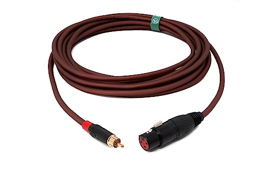 System-S Cinch RCA Kabel 5 m Stecker zu XLR 3 polig Buchse Adapter in Rot von System-S
