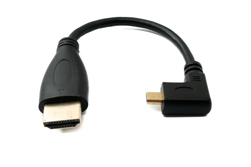 System-S HDMI 1.4 Kabel 15 cm Typ A Stecker zu Micro Stecker Adapter Winkel in Schwarz System-S HDMI 1.4 Kabel 15 cm Typ A Stecker zu Micro Stecker Adapter Winkel in Schwarz von System-S
