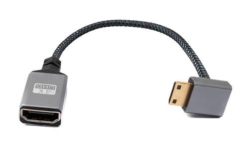 System-S HDMI 1.4 Kabel 20 cm 4K UHD 60 Hz Mini Stecker zu Standard Buchse Winkel System-S HDMI 1.4 Kabel 20 cm 4K UHD 60 Hz Mini Stecker zu Standard Buchse Winkel von System-S