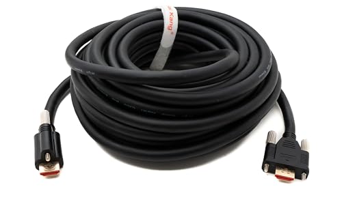 System-S HDMI 2.0 Kabel 10 m Typ A Stecker zu Stecker Adapter anschraubbar in Schwarz System-S HDMI 2.0 Kabel 10 m Typ A Stecker zu Stecker Adapter anschraubbar in Schwarz von System-S