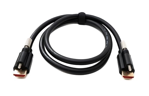 System-S HDMI 2.0 Kabel 100 cm Typ A Stecker zu Stecker Adapter anschraubbar in Schwarz System-S HDMI 2.0 Kabel 100 cm Typ A Stecker zu Stecker Adapter anschraubbar in Schwarz von System-S