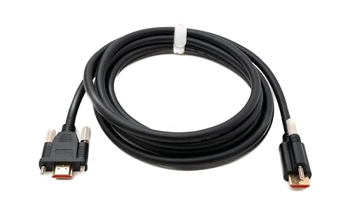 System-S HDMI 2.0 Kabel 3 m Typ A Stecker zu Stecker Adapter anschraubbar in Schwarz System-S HDMI 2.0 Kabel 3 m Typ A Stecker zu Stecker Adapter anschraubbar in Schwarz von System-S