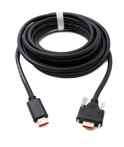 System-S HDMI 2.0 Kabel 5 m Typ A Stecker zu Stecker Adapter anschraubbar in Schwarz System-S HDMI 2.0 Kabel 5 m Typ A Stecker zu Stecker Adapter anschraubbar in Schwarz von System-S