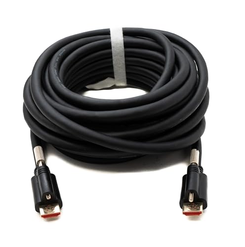 System-S HDMI 2.0 Kabel 8 m Typ A Stecker zu Stecker Adapter anschraubbar in Schwarz System-S HDMI 2.0 Kabel 8 m Typ A Stecker zu Stecker Adapter anschraubbar in Schwarz von System-S