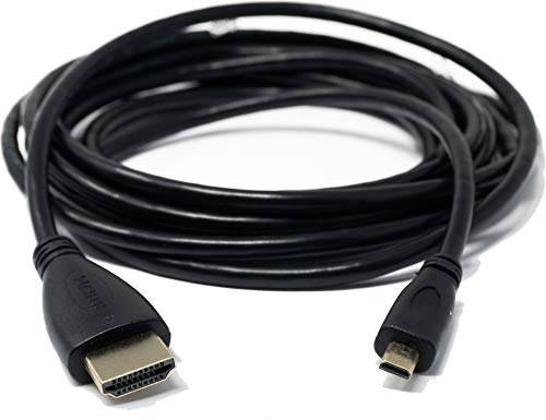 System-S HDMI 2.1 Kabel 3 m Stecker zu Micro Stecker Adapter in Schwarz von System-S