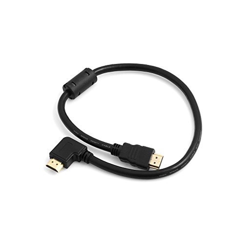 System-S HDMI Male zu HDMI Male 90 Grad rechts gewinkelt Winkel Adapter Kabel 50 cm von System-S