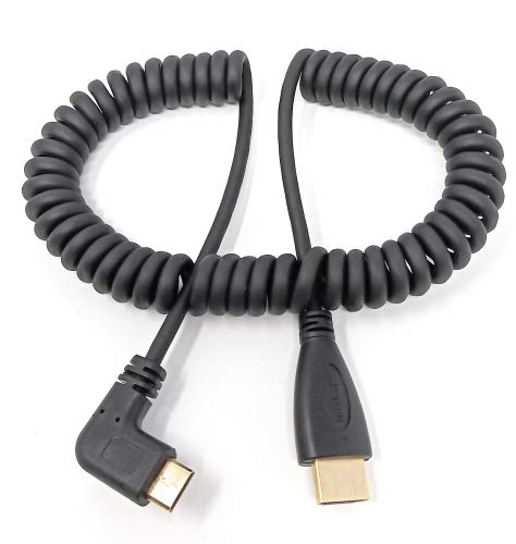 System-S HDMI Spiral 1,8m Kabel Stecker zu Mini Stecker rechtsgewinkelt von System-S