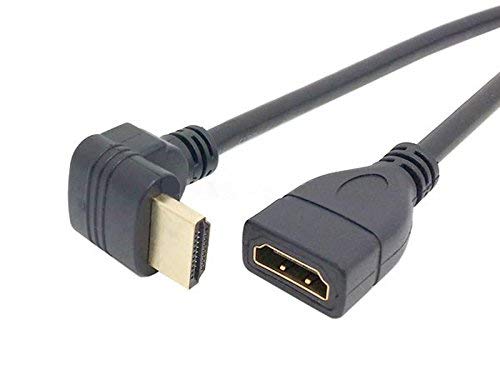 System-S HDMI Winkelstecker 90° Gewinkelt abwärts Winkel zu HDMI Eingang Kabel 50 cm von System-S