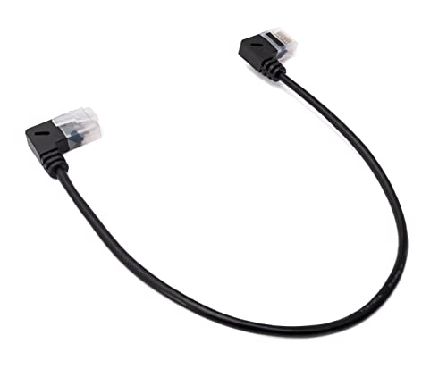 System-S LAN Kabel 25 cm RJ45 8P8C STP Cat6 Stecker zu Stecker Winkel Adapter Schwarz System-S LAN Kabel 25 cm RJ45 8P8C STP Cat6 Stecker zu Stecker Winkel Adapter Schwarz von System-S
