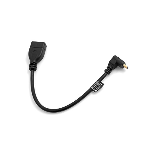 System-S Micro HDMI 1.4 Stecker Aufwärts Winkel 90° zu HDMI Buchse Kabel 22 cm von System-S