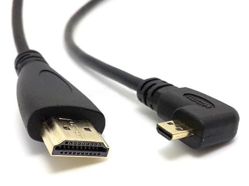 System-S Micro HDMI auf Standard HDMI Winkelstecker Kabel Adapter von System-S