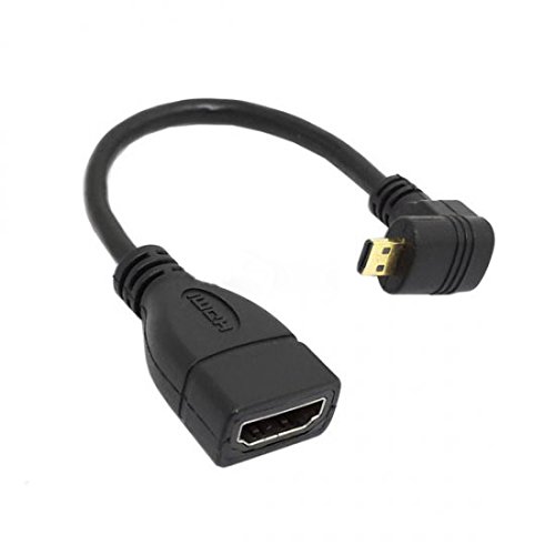 System-S Micro HDMI aufwärts Winkel Winkelstecker 90° Gewinkelt zu HDMI Eingang Buchse Kabel 15 cm von System-S