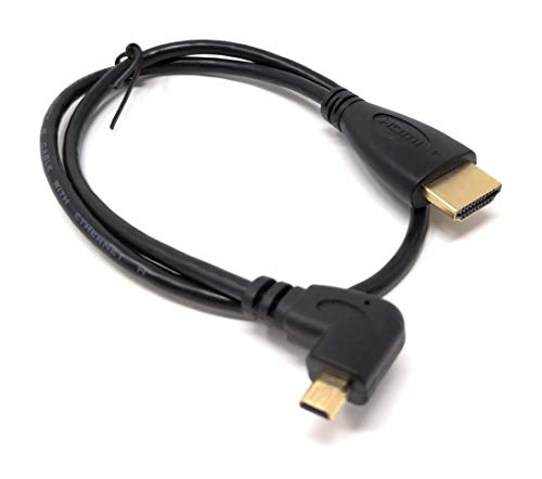 System-S Micro HDMI rechts gewinkelt auf Standard HDMI Kabel 50 cm System-S Micro HDMI rechts gewinkelt auf Standard HDMI Kabel 50 cm von System-S