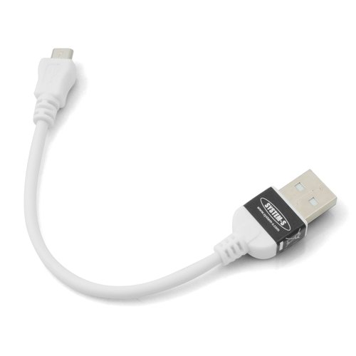 System-S Micro USB 2.0 Kabel Adapter Datenkabel und Ladekabel in weiß 10 cm von System-S