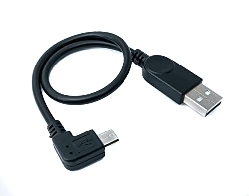 System-S Micro USB 2.0 Kabel Links gewinkelt 90 Grad Winkelstecker Adapter Datenkabel Ladekabel ca. 27cm von System-S