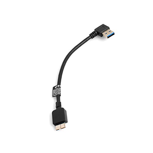 System-S Micro USB 3.0 zu USB 3.0 Typ A 90° gewinkelt Kabel Datenkabel Ladekabel 17 cm von System-S