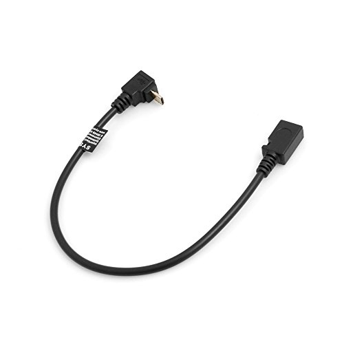 System-S Micro USB 90° Grad abwärts Winkel auf Micro USB Adapter Kabel Verlängerung 27 cm von System-S