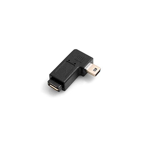 SYSTEM-S Mini USB Stecker auf Micro USB Buchse Winkel Adapter Links von System-S